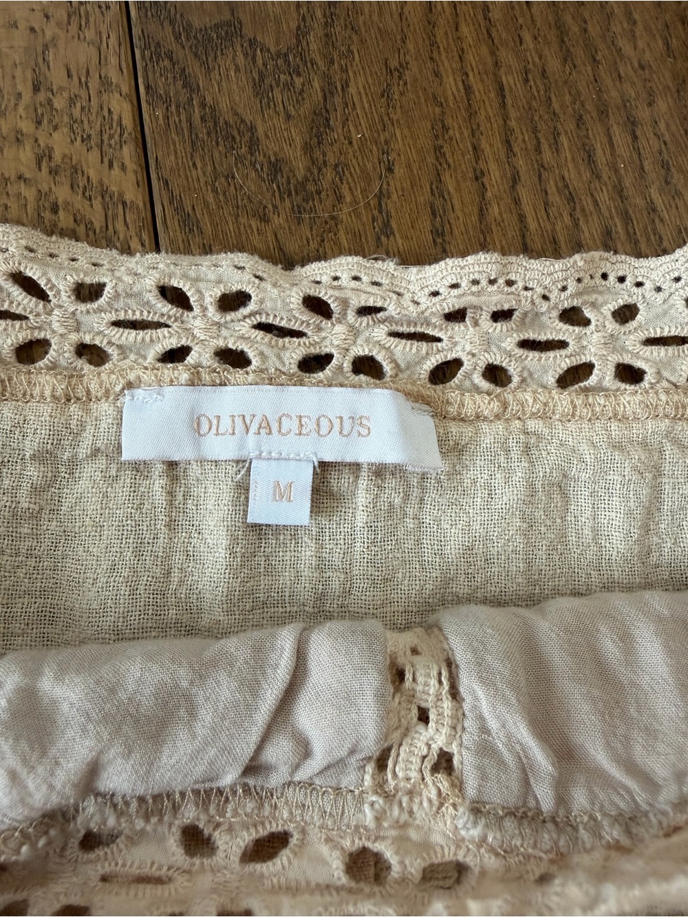 Women's Cream Crochet-Trim Lace Cami Cropped Coquette Top M - Picture 4 of 7